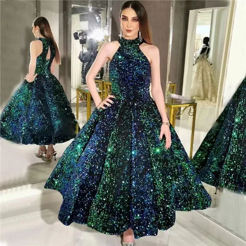 Green Luxury O-Neck Ankle-Length Evening Gowns 2023 Robe De Soiree Elegant Sleeveless Sequins Sparkle Women Formal Party Gowns
Green Luxury O-Neck Ankle-Length Evening Gowns 2023 Robe De Soiree Elegant Sleeveless Sequins Sparkle Women Formal Party Gowns