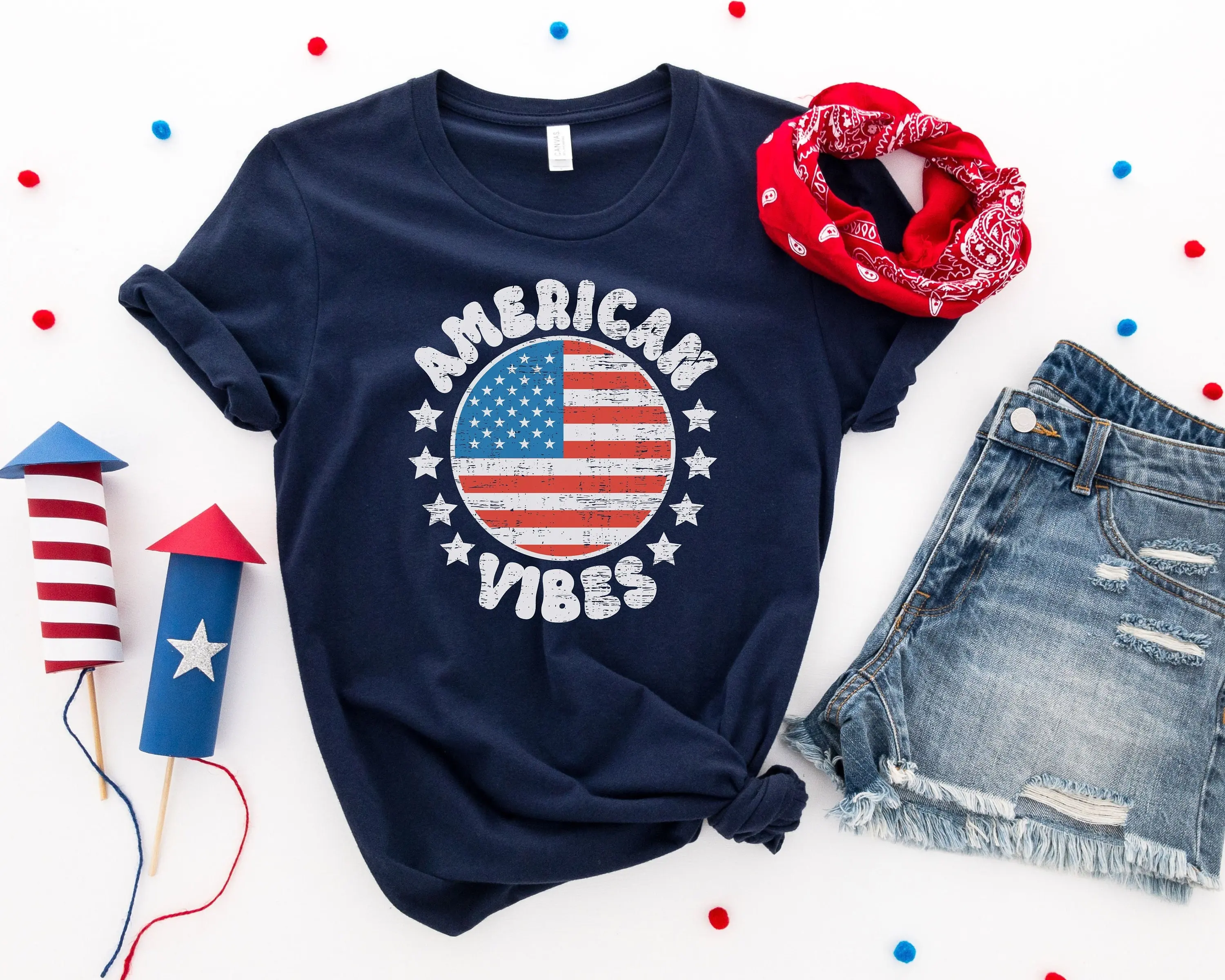 Футболка Groovy America Cute American Vibes Cute, 4 июля, женщины, четвёртая Америка
Футболка Groovy America Cute American Vibes Cute, 4 июля, женщины, четвёртая Америка