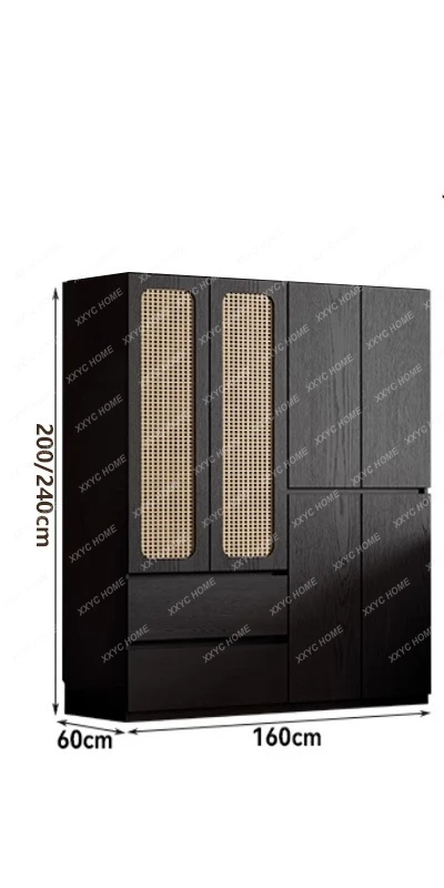 DVhousehold black rattan wardrobe multi-functional swing door solid wood pine board medium and antique segmented wardrobe
DVhousehold black rattan wardrobe multi-functional swing door solid wood pine board medium and antique segmented wardrobe