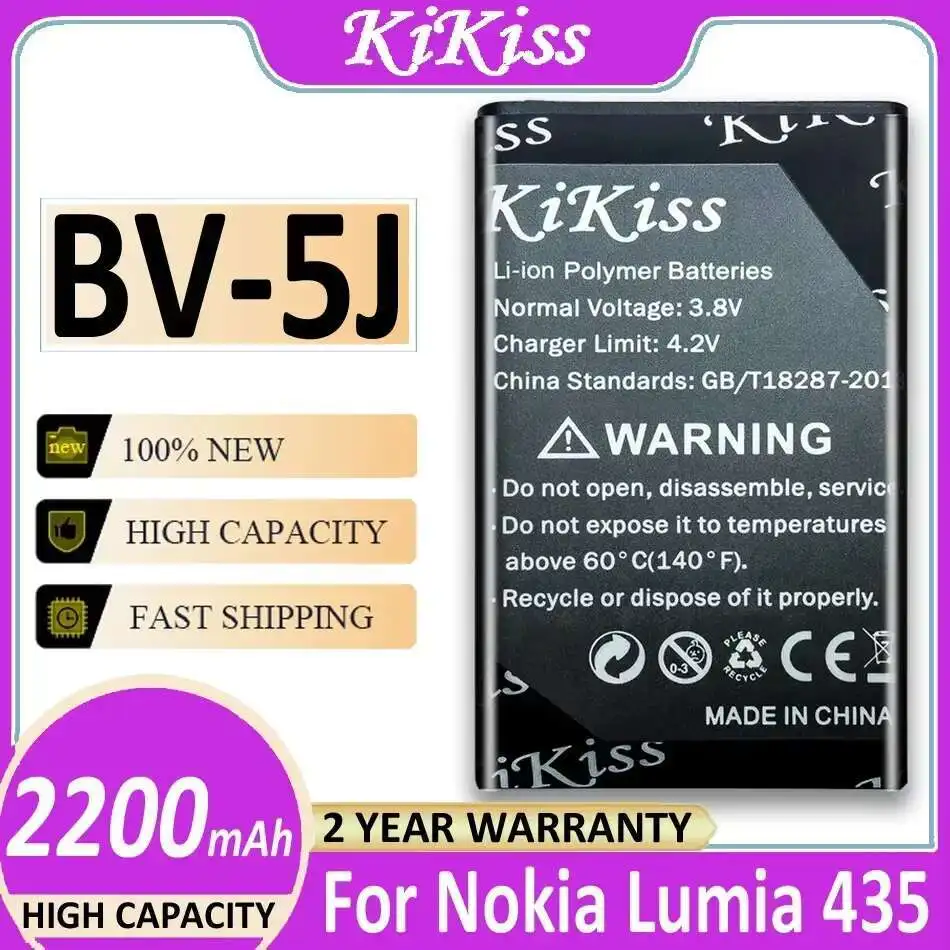 BV-5J High-Capacity For Microsoft Nokia Lumia 435 532 RM 1069 1070 1071 BV 5J Mobile Phone Battery 2200mAh
BV-5J High-Capacity For Microsoft Nokia Lumia 435 532 RM 1069 1070 1071 BV 5J Mobile Phone Battery 2200mAh