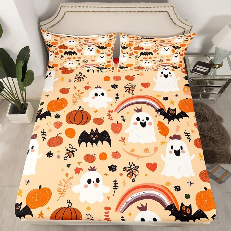 Cute ghost bedding set for boys, girls, teenagers, bats, pumpkin lanterns, Halloween
Cute ghost bedding set for boys, girls, teenagers, bats, pumpkin lanterns, Halloween