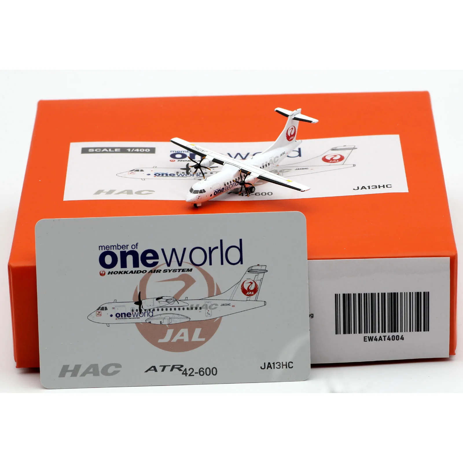 Коллекционный самолёт EW4AT4004 из сплава подарок JC Крылья 1:400 Hokkaido Air System «Oneworld» ATR42-600 литая модель самолета JA13HC
Коллекционный самолёт EW4AT4004 из сплава подарок JC Крылья 1:400 Hokkaido Air System «Oneworld» ATR42-600 литая модель самолета JA13HC