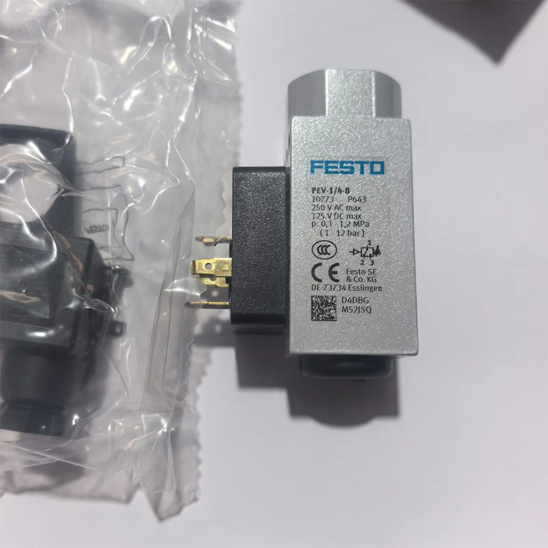 PEV-1/4-B 10773 PEV-1/4-B-OD 175250 VPEV-1/8-M12 192489 PEV-1/4-SC-OD 161760 VPEV-1/8 150261 Original FESTO Pressure Switch
PEV-1/4-B 10773 PEV-1/4-B-OD 175250 VPEV-1/8-M12 192489 PEV-1/4-SC-OD 161760 VPEV-1/8 150261 Original FESTO Pressure Switch