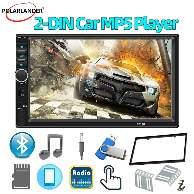 7018BS 2 DIN Bluetooth 7 inch car MP4 playe Multiple EQ scene selection: Jazz, rock, pop, classical, etc Support remote control
7018BS 2 DIN Bluetooth 7 inch car MP4 playe Multiple EQ scene selection: Jazz, rock, pop, classical, etc Support remote control