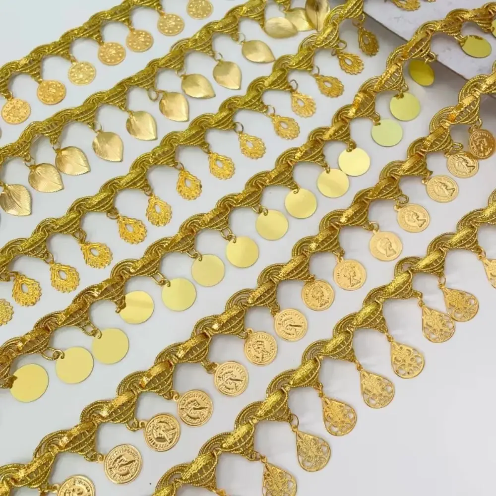 Creative Belly Dance Waist Chain Golden Pendant Shiny Tassel Sequins Lace Trim DIY Sewing Handmade Gold Sequin Lace
Creative Belly Dance Waist Chain Golden Pendant Shiny Tassel Sequins Lace Trim DIY Sewing Handmade Gold Sequin Lace