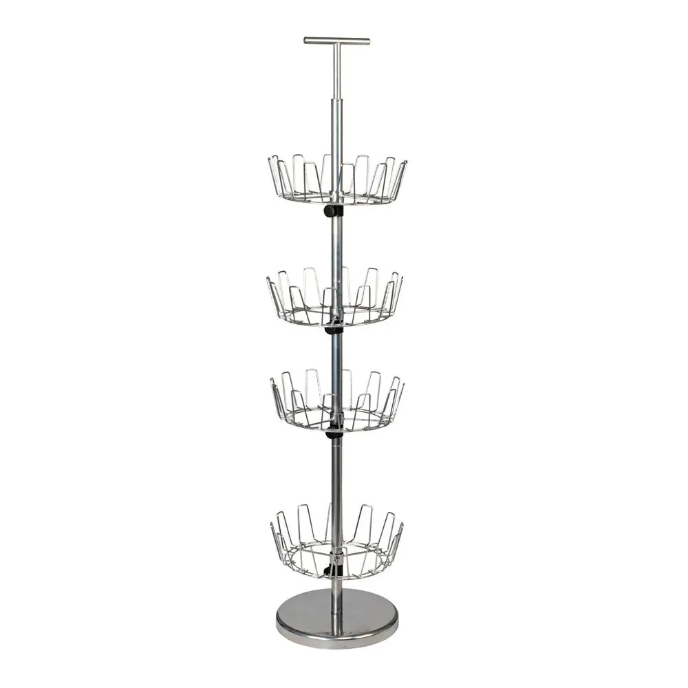 4Tier Revolving Shoe Tree, HeavyDuty Steel with Stabilized Base, Holds 24 Pairs of Shoes, Great for Most Styles, Chromelike Fin
4Tier Revolving Shoe Tree, HeavyDuty Steel with Stabilized Base, Holds 24 Pairs of Shoes, Great for Most Styles, Chromelike Fin