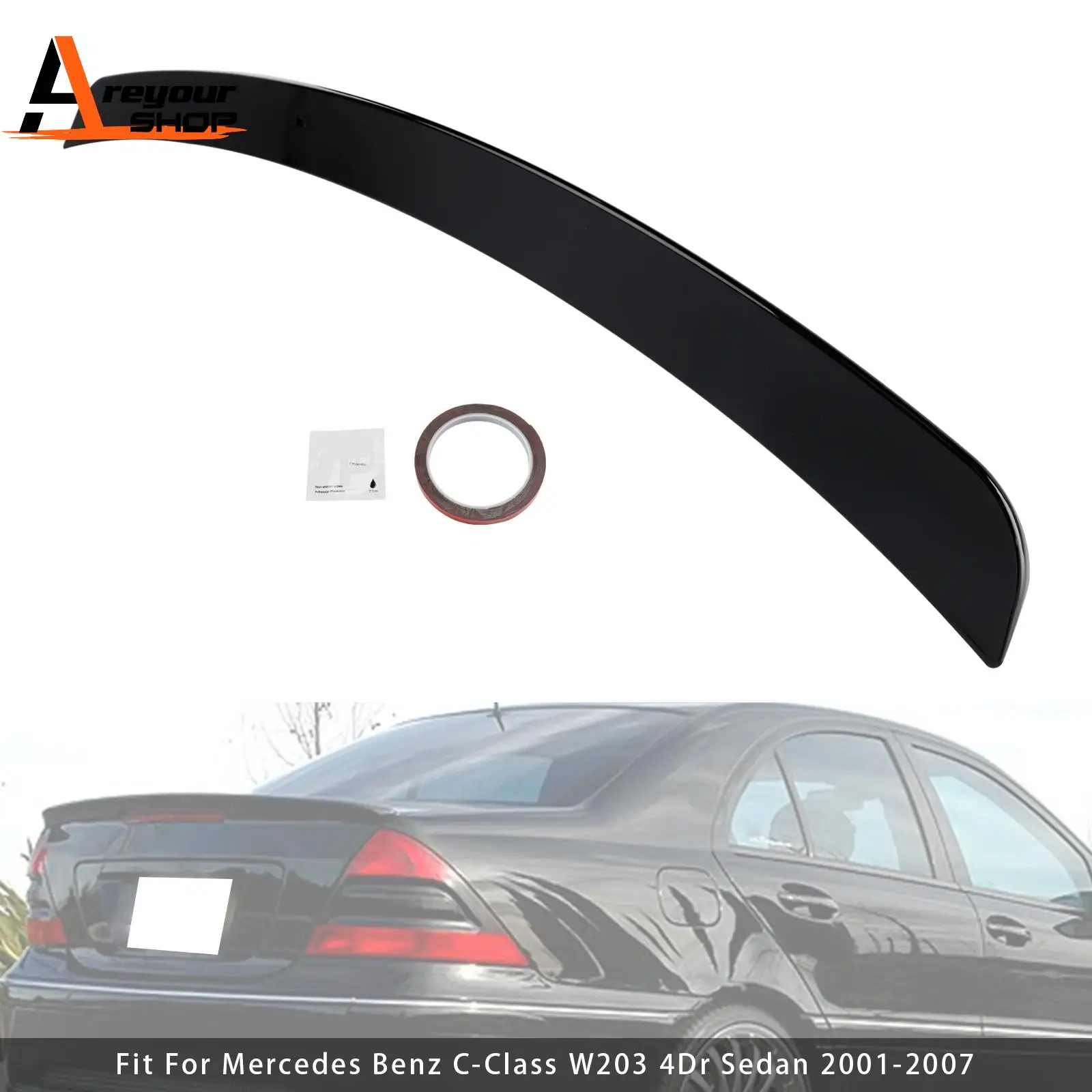 Areyourshop Gloss Black Rear Spoiler for Mercedes-Benz C-Class W203 2001-2007 Sedan AMG Style
Areyourshop Gloss Black Rear Spoiler for Mercedes-Benz C-Class W203 2001-2007 Sedan AMG Style