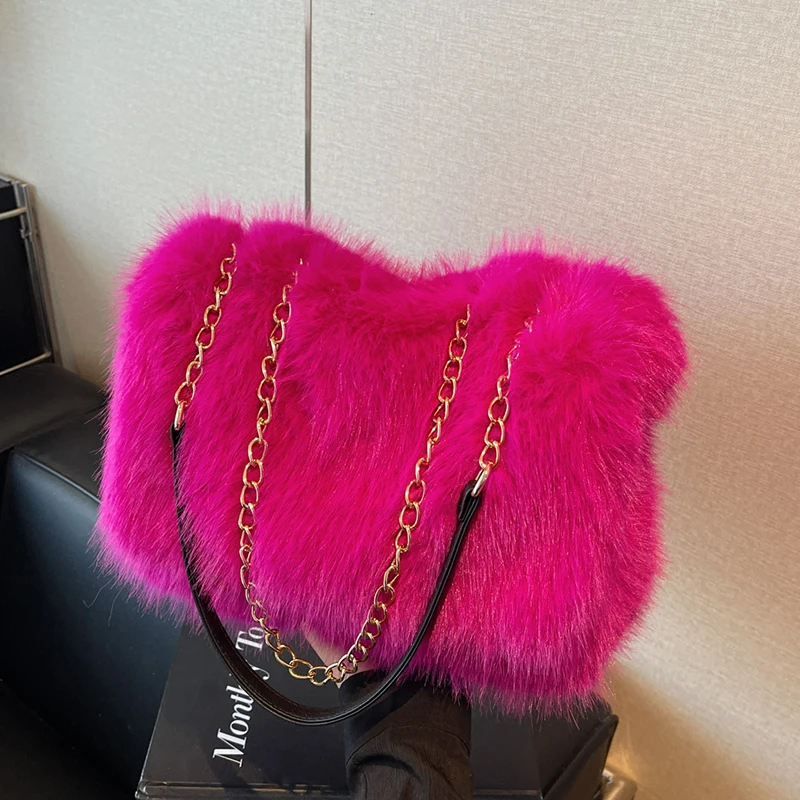 Large Capacity Faux Fur Shoulder Bag For Women Fashion Fluffy Plush Handbag 2024 Winter Flap Messenger Bag Chain Underarm Purse
Large Capacity Faux Fur Shoulder Bag For Women Fashion Fluffy Plush Handbag 2024 Winter Flap Messenger Bag Chain Underarm Purse