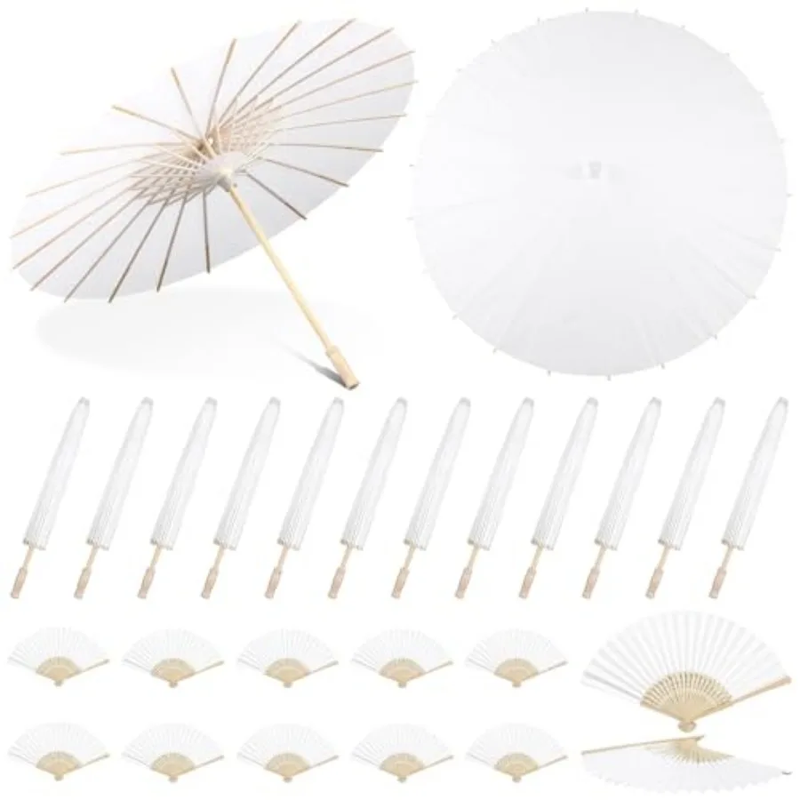 Pcs Wedding Paper Parasol Umbrella with Fans, Bamboo Parasol for Bridal Shower Garden Party Decor
Pcs Wedding Paper Parasol Umbrella with Fans, Bamboo Parasol for Bridal Shower Garden Party Decor