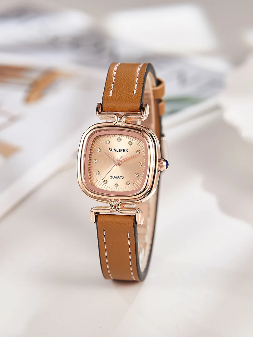 Square Watch Women Quartz Wristwatch Minimalist Diamond Dial Clock Fashion Rhinestone Classic Retro Black Brown Leather Reloj
Square Watch Women Quartz Wristwatch Minimalist Diamond Dial Clock Fashion Rhinestone Classic Retro Black Brown Leather Reloj