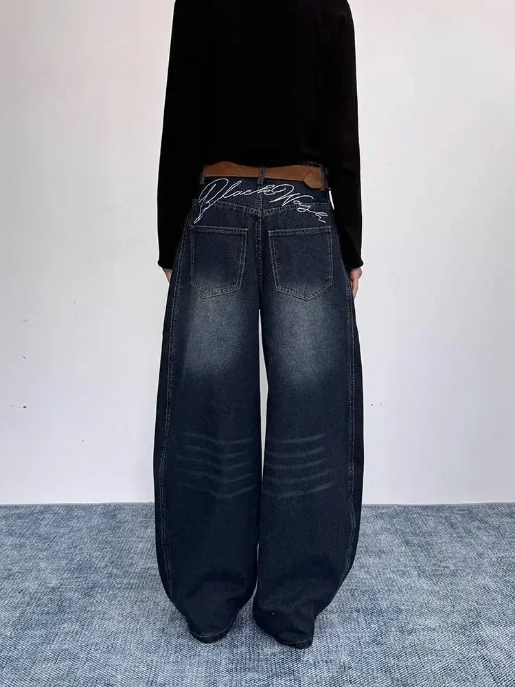 American Retro Embroidery Ripped Jeans Women High Waist Baggy Y2K Straight Vintage Cargo Pants Streetwear Wide Leg Denim Trouser
American Retro Embroidery Ripped Jeans Women High Waist Baggy Y2K Straight Vintage Cargo Pants Streetwear Wide Leg Denim Trouser