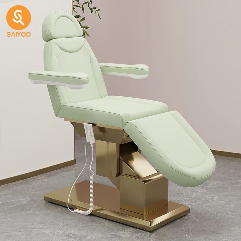 Светло-зеленая складная кровать из искусственной кожи с тремя двигателями для электрического массажа всего тела
Светло-зеленая складная кровать из искусственной кожи с тремя двигателями для электрического массажа всего тела