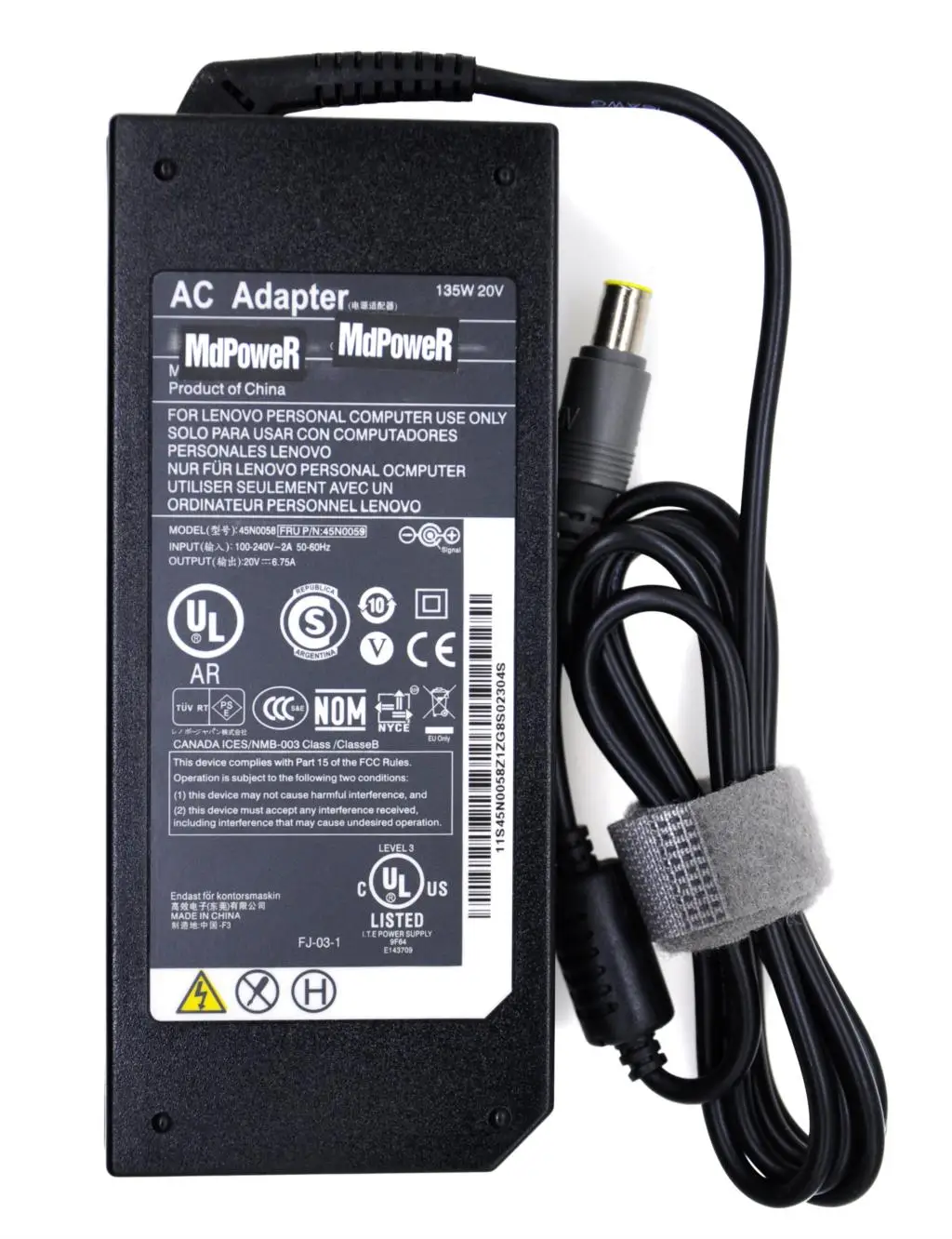 20V 6.75A 135W Laptop AC Adapter Charger FOR Lenovo ThinkPad T520 T520i T530 W520 W530 45N0058 45N0055 45N0059
20V 6.75A 135W Laptop AC Adapter Charger FOR Lenovo ThinkPad T520 T520i T530 W520 W530 45N0058 45N0055 45N0059