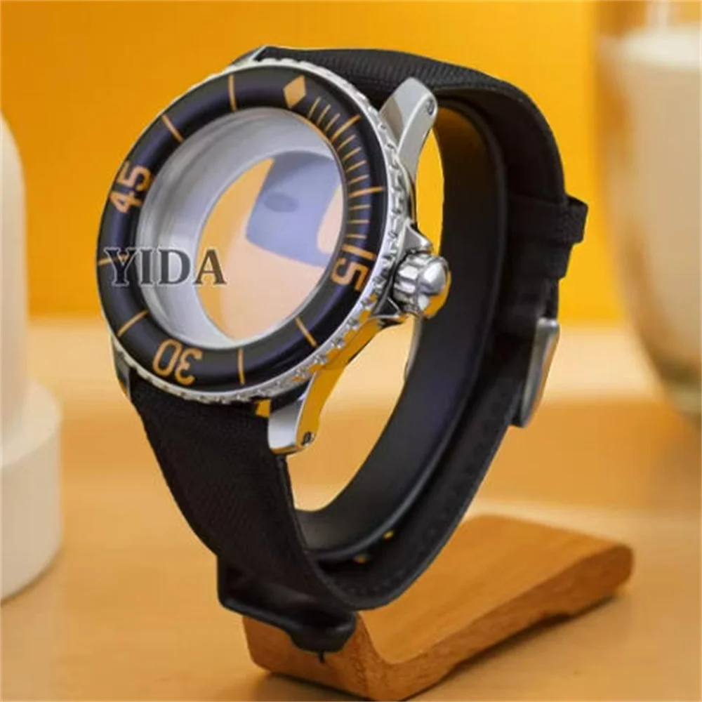 NH35 Case 45mm Watch Case Leather Strap Band for FIFTY FATHOMS NH35 Movement Repair Tools 10ATM Waterproof Modified Replacements
NH35 Case 45mm Watch Case Leather Strap Band for FIFTY FATHOMS NH35 Movement Repair Tools 10ATM Waterproof Modified Replacements