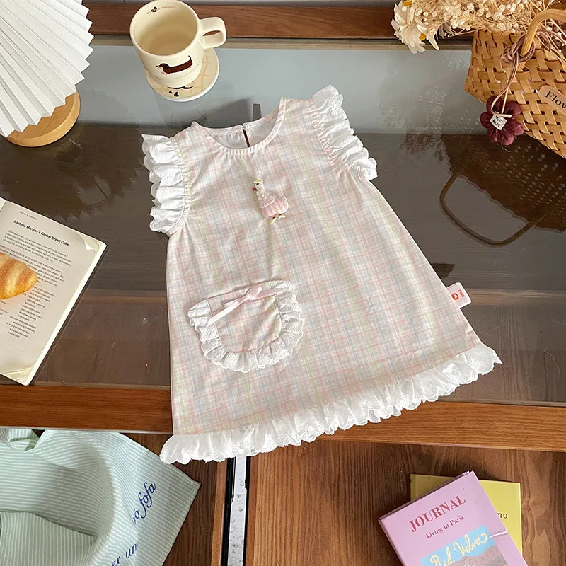 Summer Toddler Baby Girls Cotton Plain Plaid Lacework Puff Hem Sleeveless Dress Kids Cute Sundress Children Outfit Skirt 0-7 Yr
Summer Toddler Baby Girls Cotton Plain Plaid Lacework Puff Hem Sleeveless Dress Kids Cute Sundress Children Outfit Skirt 0-7 Yr