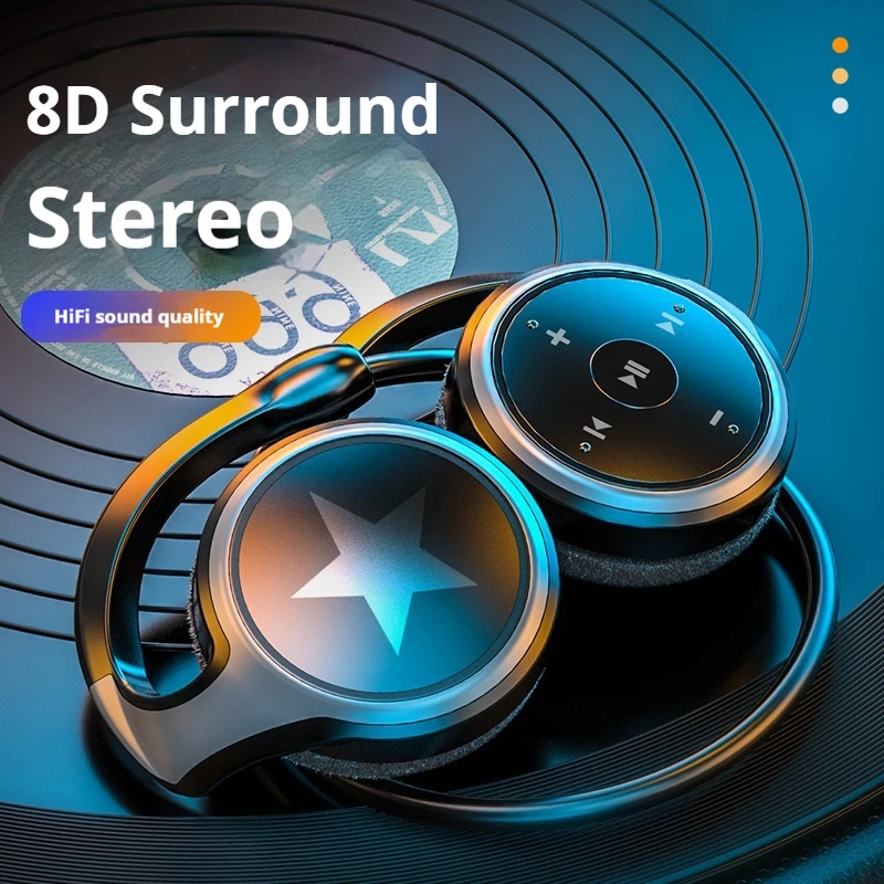 Hanging Wireless Bluetooth 8D Surround Sound Intelligent Noise Cancelling Headphones With Cool Appearance And TF Card Support
Hanging Wireless Bluetooth 8D Surround Sound Intelligent Noise Cancelling Headphones With Cool Appearance And TF Card Support