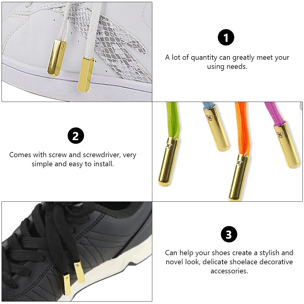 2 set 2 Sets Metal Tips Durable Diy Decorative Accessories Sneakers Casual Shoes Electroplated Shoelace Decors Lace Ornament
2 set 2 Sets Metal Tips Durable Diy Decorative Accessories Sneakers Casual Shoes Electroplated Shoelace Decors Lace Ornament