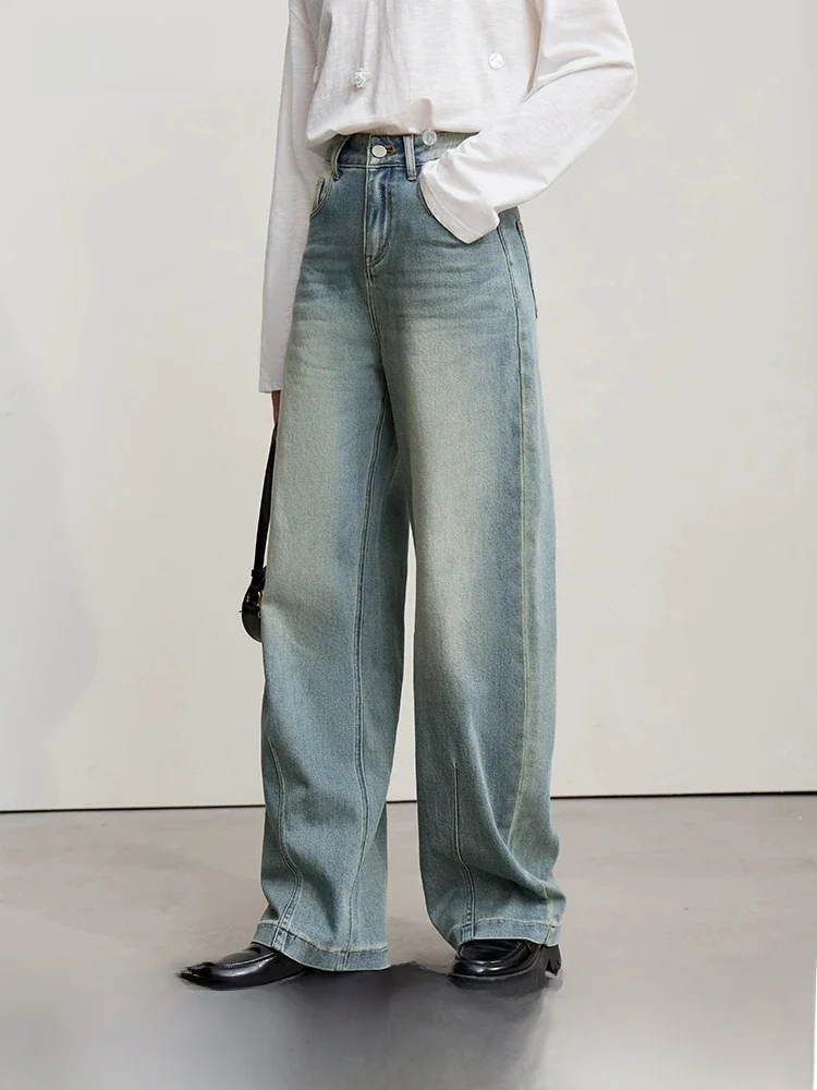 Spring New Retro Denim Washed Cotton Women's Loose Banana Jeans Fashionable Wide Leg Pants Natural Waist Zipper Closure
Spring New Retro Denim Washed Cotton Women's Loose Banana Jeans Fashionable Wide Leg Pants Natural Waist Zipper Closure