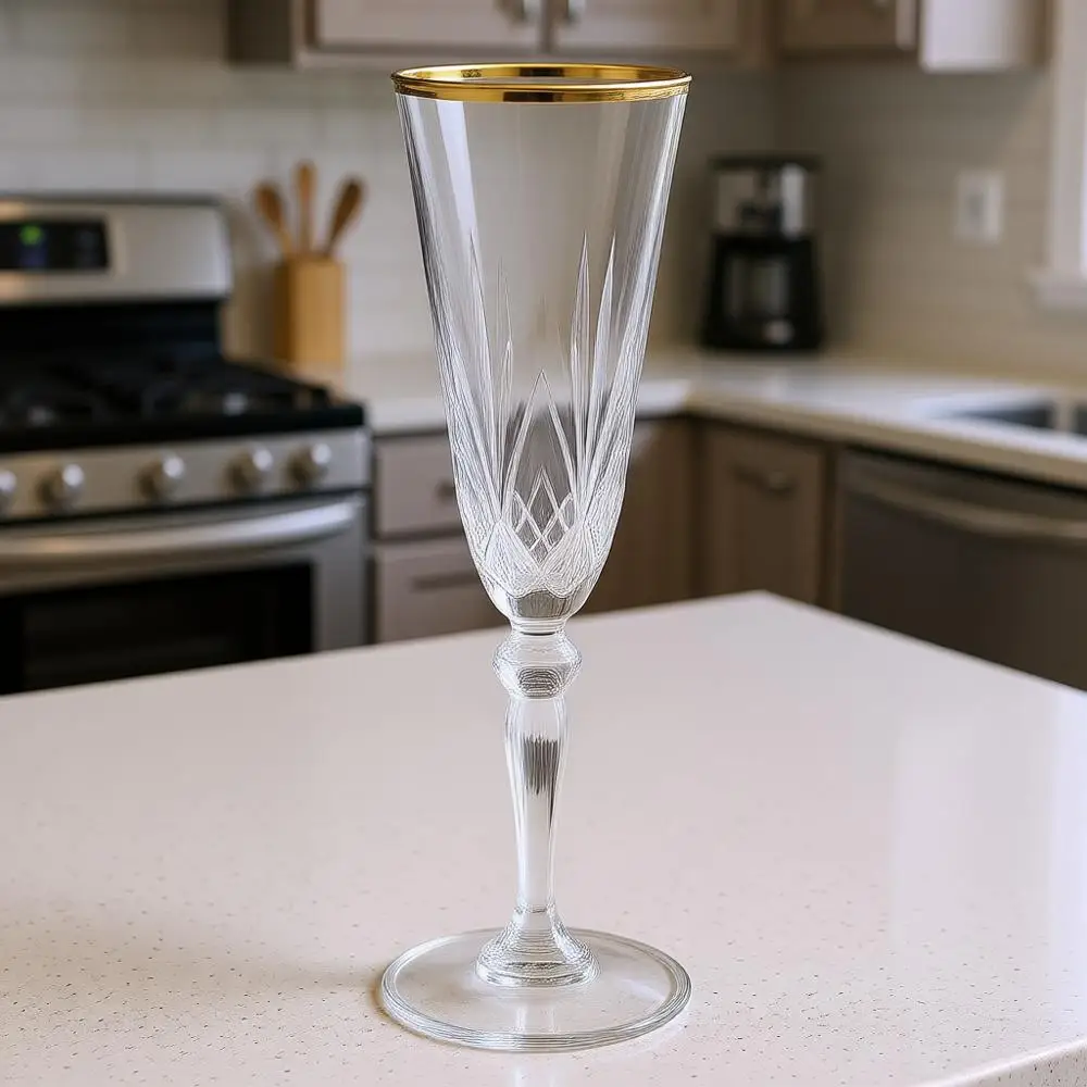 Набор из 4 хрустальных бокалов с золотой окантовкой
Набор из 4 хрустальных бокалов с золотой окантовкой