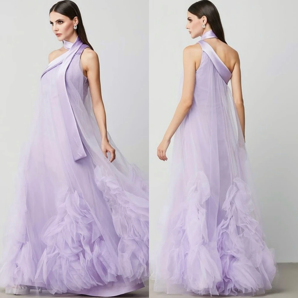 Customized Temperament Tulle Halter Evening Dress Delicate Sleeveless Prom Dresses Luxury Sweep Train Special Occasion Gowns
Customized Temperament Tulle Halter Evening Dress Delicate Sleeveless Prom Dresses Luxury Sweep Train Special Occasion Gowns
