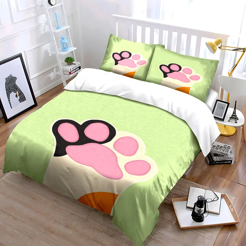 Cute Cat Paw Decor Set Soft Skin-Friendly Bedding Set Includes 1 Duvet Cover And 2 Pillowcase, Gift
Cute Cat Paw Decor Set Soft Skin-Friendly Bedding Set Includes 1 Duvet Cover And 2 Pillowcase, Gift
