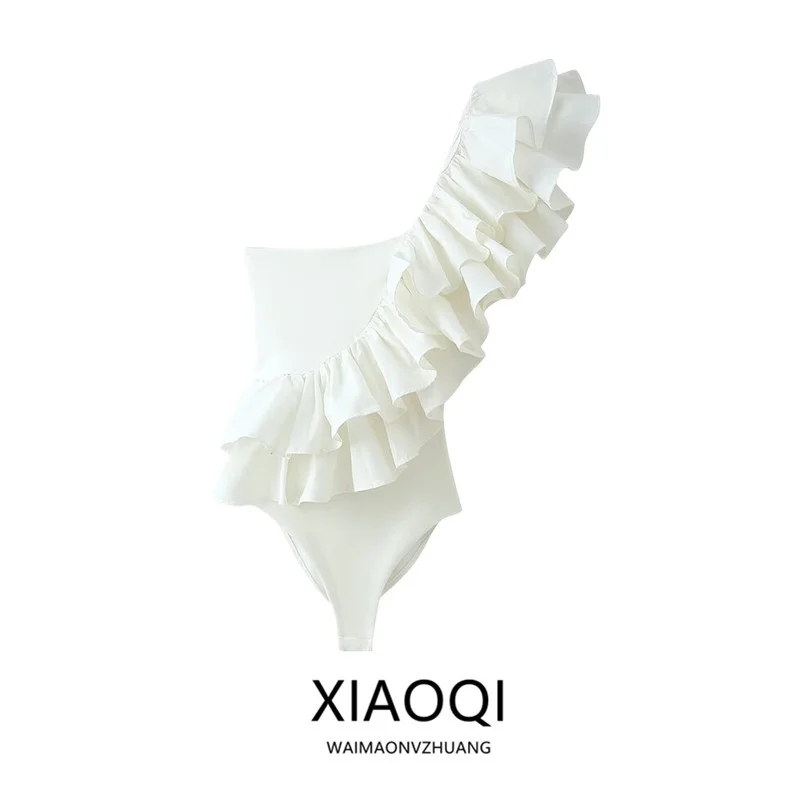 New Summer 2026 Women's Jumpsuit Asymmetrical Shoulder Layered Decoration High Waist Straight Leg Commute Style Short Pants
New Summer 2026 Women's Jumpsuit Asymmetrical Shoulder Layered Decoration High Waist Straight Leg Commute Style Short Pants
