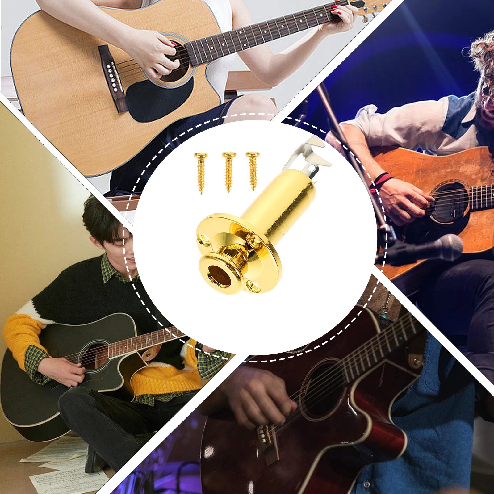 Vibration Pickup Jack Guitar Output Socket Electric Input Endpin Brass Multi-pickup Zinc Alloy Bass
Vibration Pickup Jack Guitar Output Socket Electric Input Endpin Brass Multi-pickup Zinc Alloy Bass