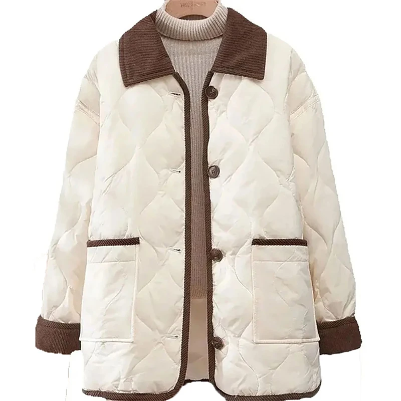 Y2K Autumn Winter Corduroy Cotton Coat 2024 New Lapel Single-Breasted Women's Clothes Solid Color Fashion Loose Female Outeawer
Y2K Autumn Winter Corduroy Cotton Coat 2024 New Lapel Single-Breasted Women's Clothes Solid Color Fashion Loose Female Outeawer