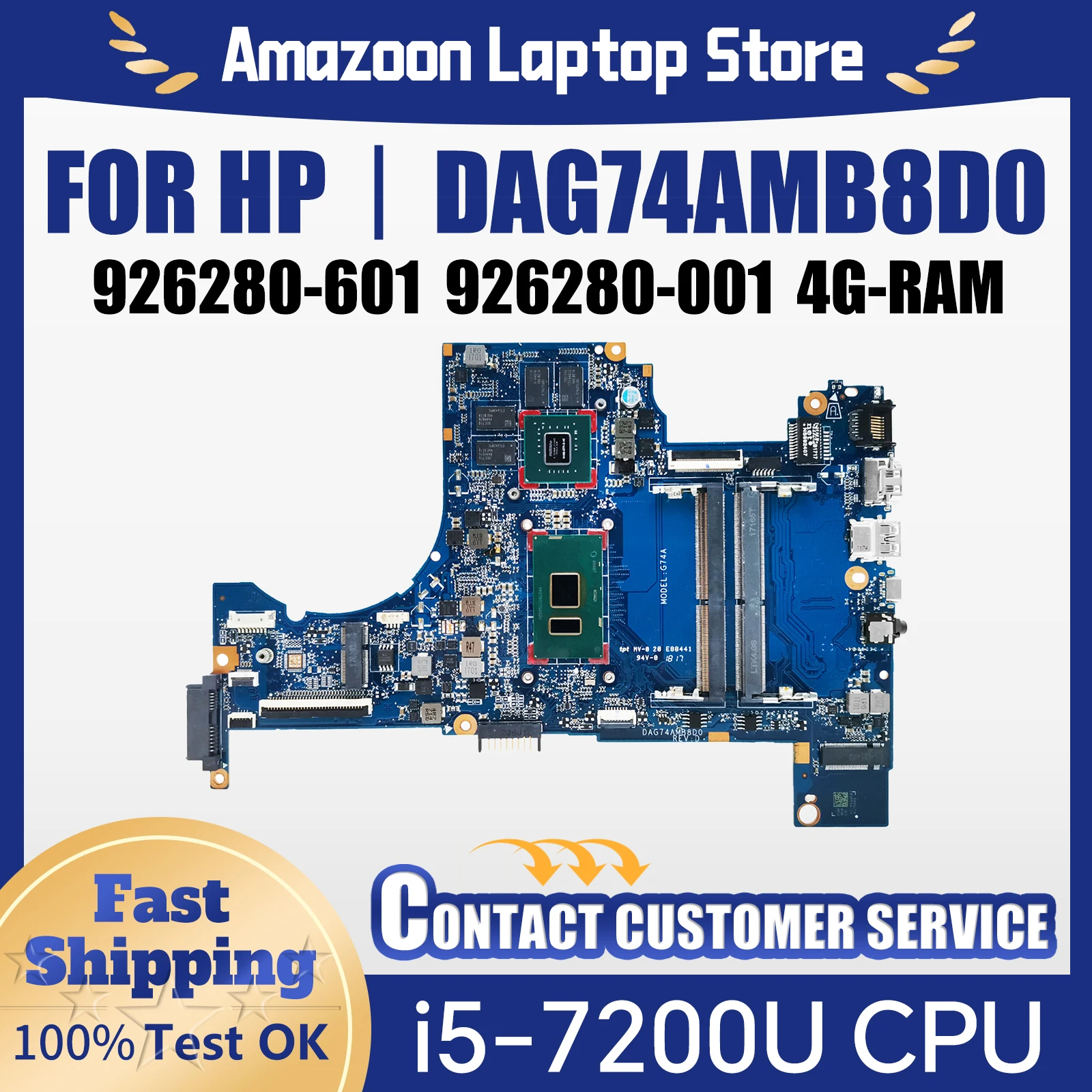 926280 -601 926280 -001 для ноутбука HP PAVILION 15-CC, материнская плата DAG74AMB8D0 с процессором i5-7200U, 100% протестировано, ОК
926280 -601 926280 -001 для ноутбука HP PAVILION 15-CC, материнская плата DAG74AMB8D0 с процессором i5-7200U, 100% протестировано, ОК