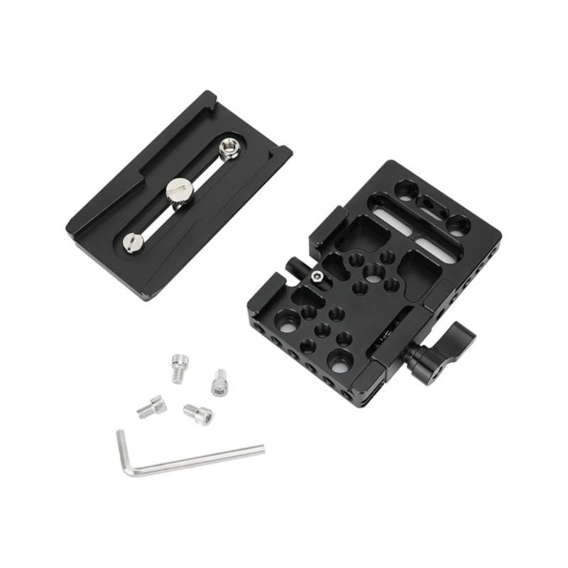 Aluminum Alloy Extended Quick Release Plate with Clamp Base Equipped with Multiple 1/4 and 3/8 Screw Port Integration 601E
Aluminum Alloy Extended Quick Release Plate with Clamp Base Equipped with Multiple 1/4 and 3/8 Screw Port Integration 601E