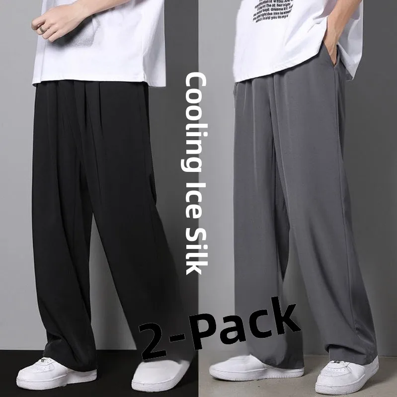 Men's Summer Ice Silk Pants Dra Straight Leg Spor Ultra-Thin Qui-Drng Casual Long Trousers Loose Fit Big Size
Men's Summer Ice Silk Pants Dra Straight Leg Spor Ultra-Thin Qui-Drng Casual Long Trousers Loose Fit Big Size