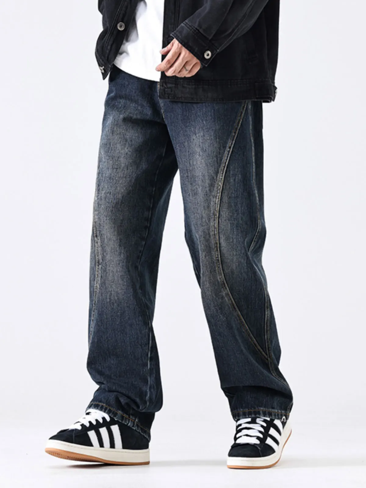 Retro Waed Japanese Sle Men's Jeans Loose Straight Casual Long Trousers High Street American Sle Youth Trend Spring Autumn
Retro Waed Japanese Sle Men's Jeans Loose Straight Casual Long Trousers High Street American Sle Youth Trend Spring Autumn