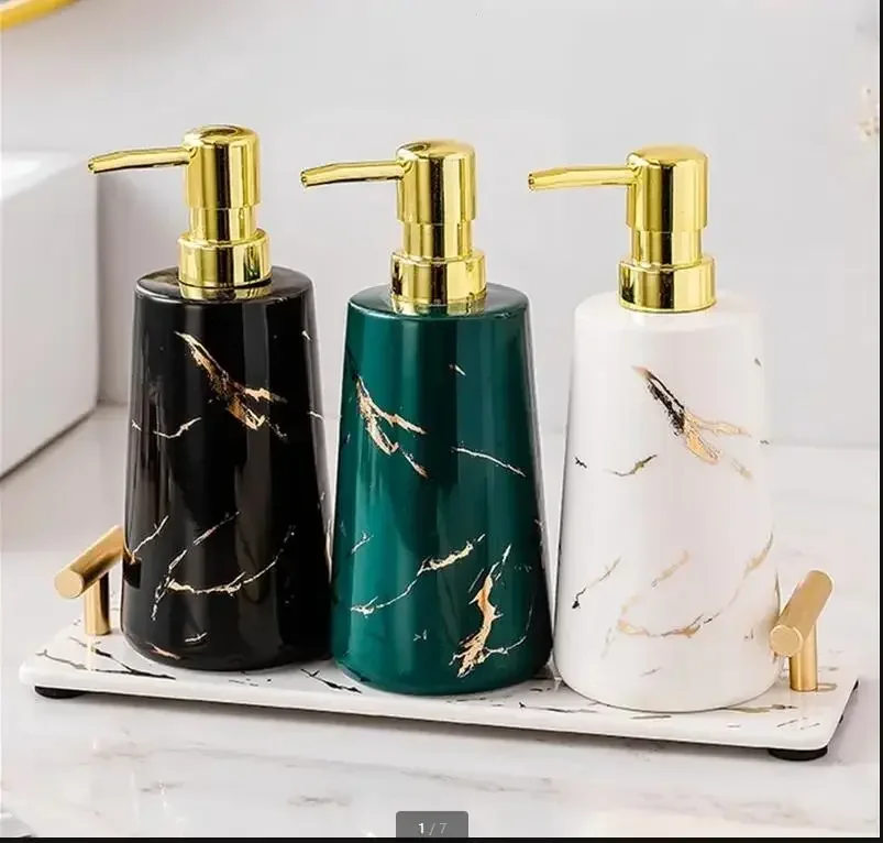 550/300ml Liquid Filling Bottle Ceramic Lotion Bottle Push Type Shower Gel Shampoo Bottle Home Bathroom Soap Dispenser Set
550/300ml Liquid Filling Bottle Ceramic Lotion Bottle Push Type Shower Gel Shampoo Bottle Home Bathroom Soap Dispenser Set