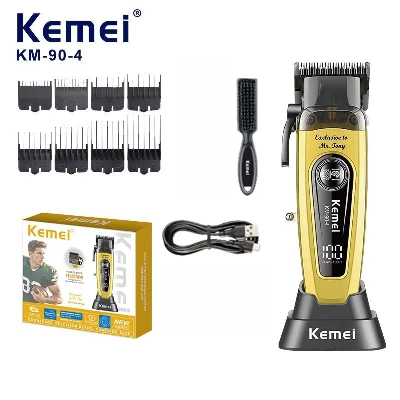 Машинка для стрижки волос Kemei KM-90-4 для салона, 115,00 об/мин, перезаряжаемая через USB, машинка для стрижки волос для парикмахеров, мужские машинки для стрижки волос
Машинка для стрижки волос Kemei KM-90-4 для салона, 115,00 об/мин, перезаряжаемая через USB, машинка для стрижки волос для парикмахеров, мужские машинки для стрижки волос