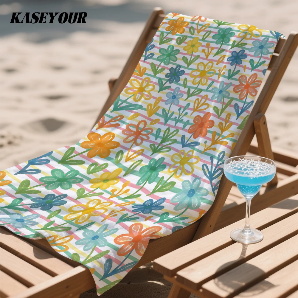 Pastel Floral Stripes Compact Travel Beach Towel Super Absorbent Sand Resistant, Microfiber for Swimming Camping Yoga
Pastel Floral Stripes Compact Travel Beach Towel Super Absorbent Sand Resistant, Microfiber for Swimming Camping Yoga
