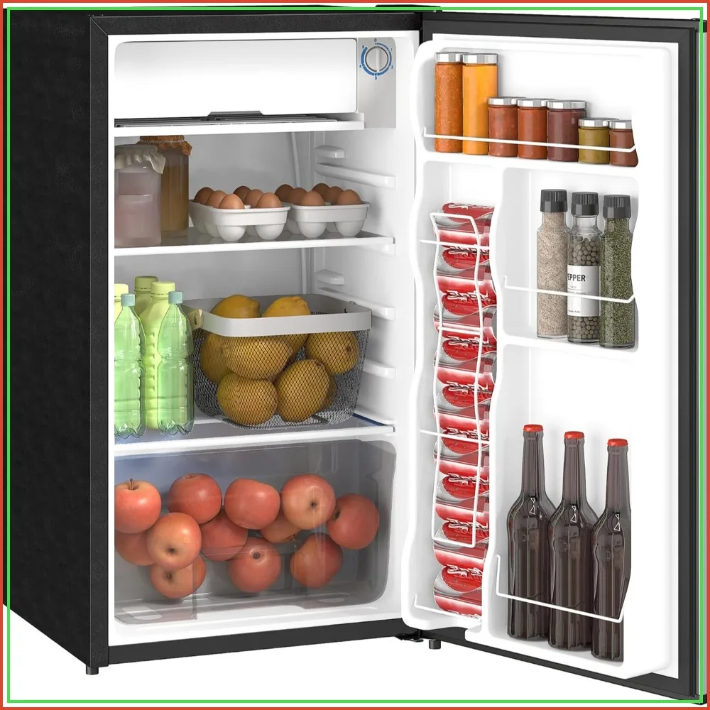 3.2 Cu.Ft Mini Fridge with Freezer, Compact Refrigerator with Adjustable Thermostat, Shelf and Reversible Door for Bedroom, Dorm, Home Office, Energy Efficient, Silver
3.2 Cu.Ft Mini Fridge with Freezer, Compact Refrigerator with Adjustable Thermostat, Shelf and Reversible Door for Bedroom, Dorm, Home Office, Energy Efficient, Silver