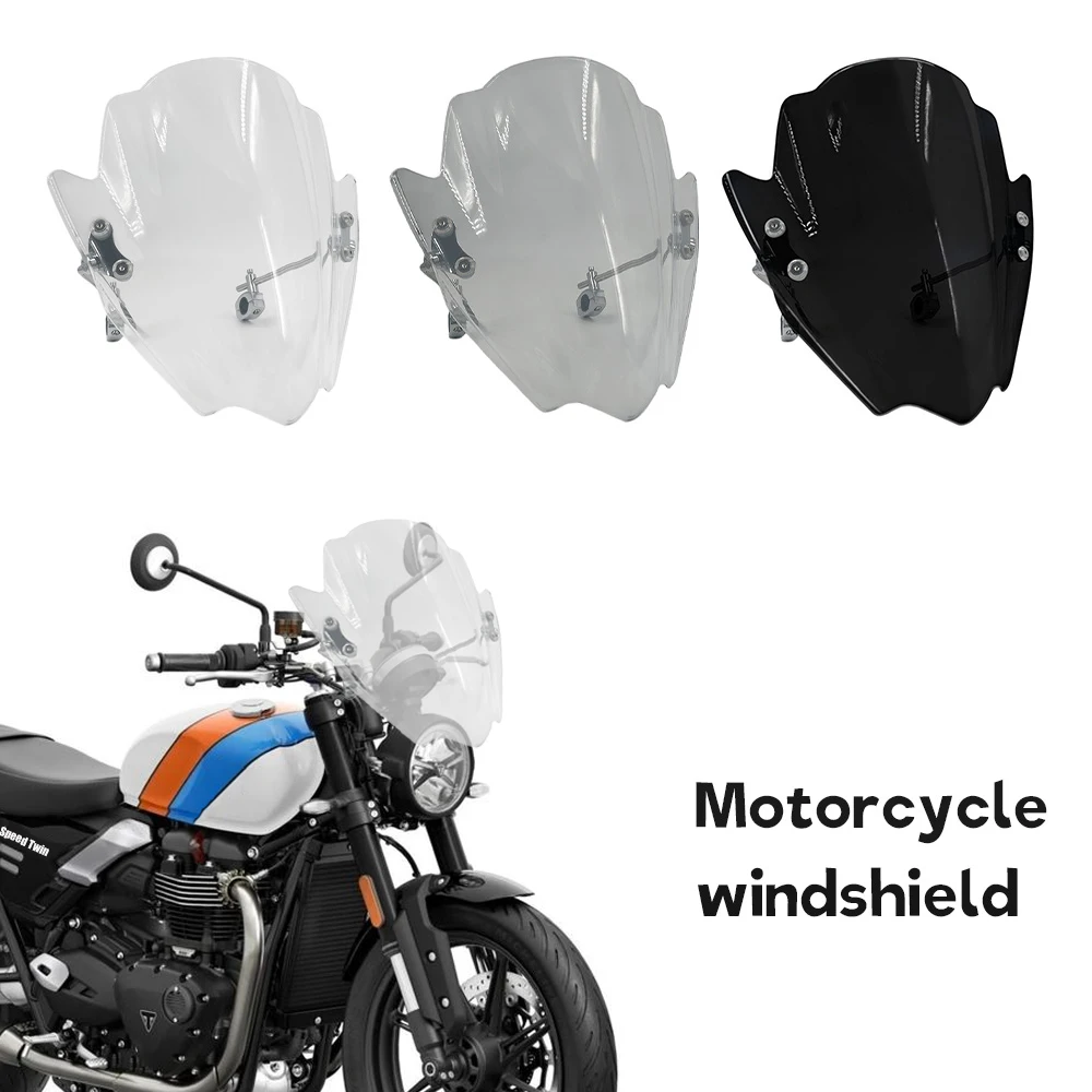 For Triumph Speed Twin 900 New Universal Adjustable Windshield Sun Visor Deflector Kit Handlebar tube diameter 22.25.28MM
For Triumph Speed Twin 900 New Universal Adjustable Windshield Sun Visor Deflector Kit Handlebar tube diameter 22.25.28MM 
