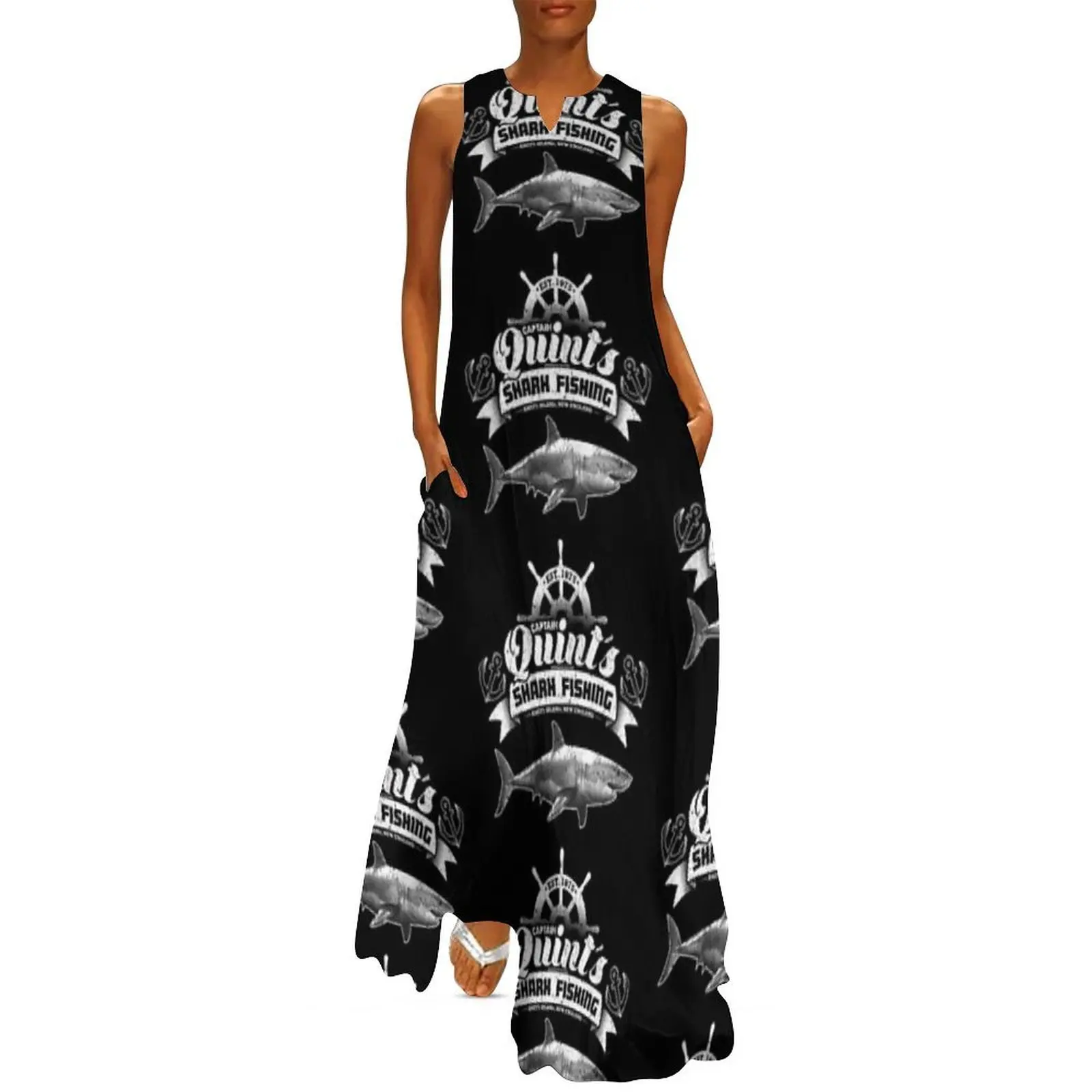 Quint's Shark Fishing Long Dress Female dress sexy short dresses daring women's elegant loose dresses Clothing
Quint's Shark Fishing Long Dress Female dress sexy short dresses daring women's elegant loose dresses Clothing