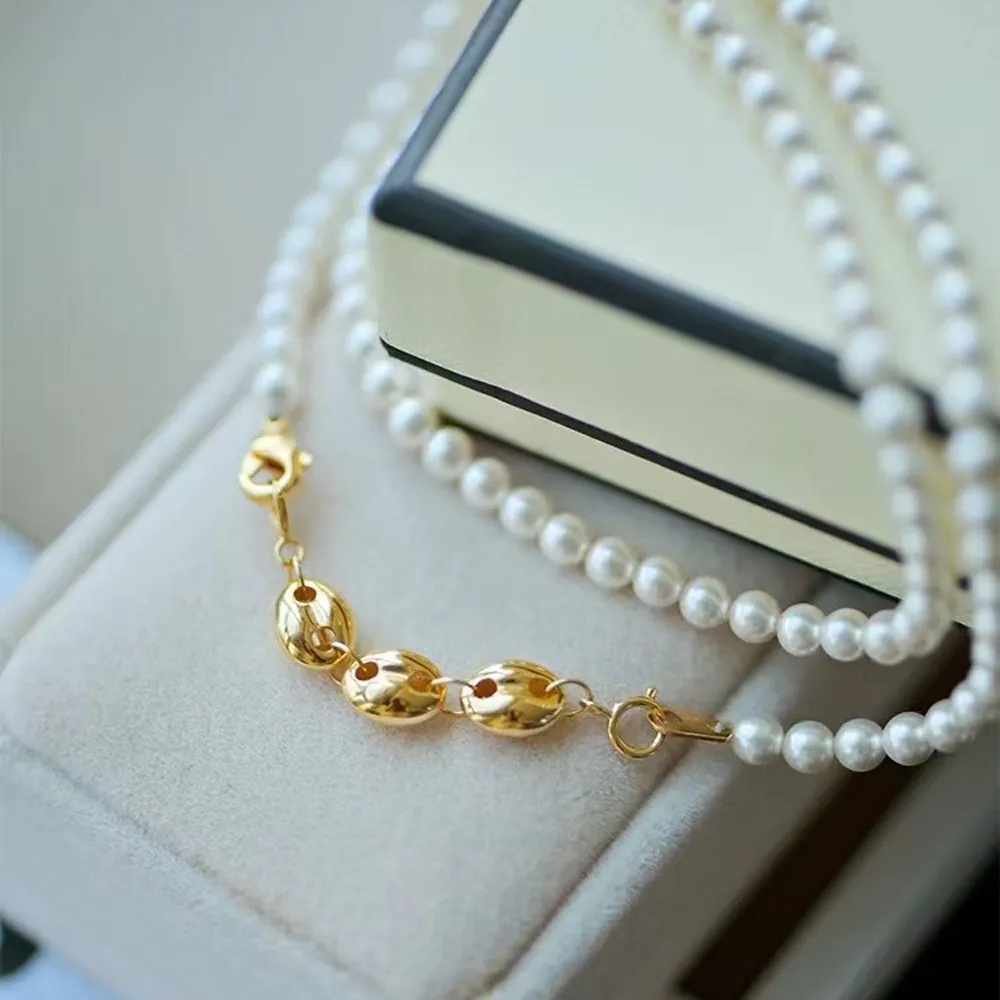 DIY Pearl Accessories S925 Sterling Silver Single-row Pearl Necklace Buckle Accessories Gold Silver Bracelet Beaded Buckle K194
DIY Pearl Accessories S925 Sterling Silver Single-row Pearl Necklace Buckle Accessories Gold Silver Bracelet Beaded Buckle K194
