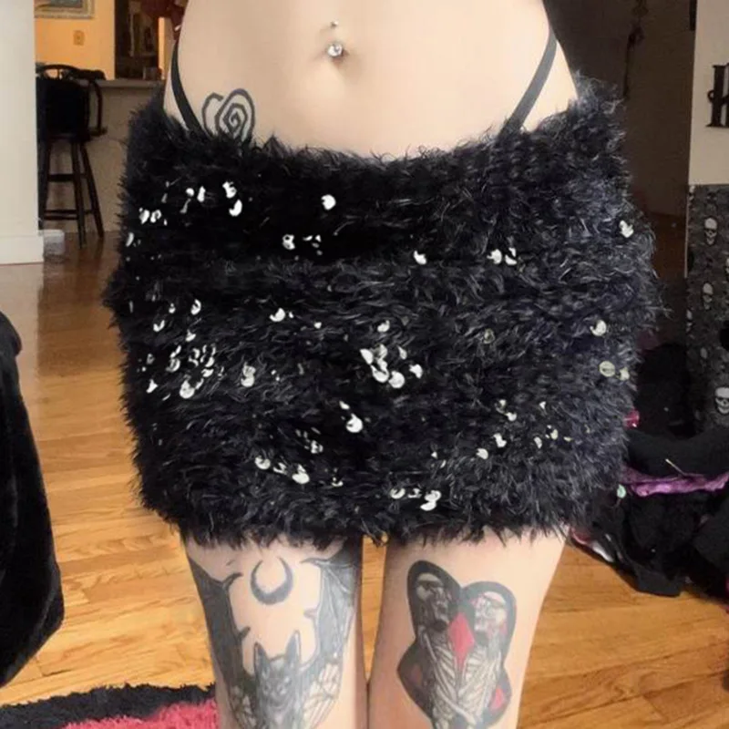 Sifreyr Personalized Fashion Fuzzy Glitter Solid Color Skirt Sexy Spicy Girls Basic High Waisted Slimming Wrapped Hip Skirt
Sifreyr Personalized Fashion Fuzzy Glitter Solid Color Skirt Sexy Spicy Girls Basic High Waisted Slimming Wrapped Hip Skirt