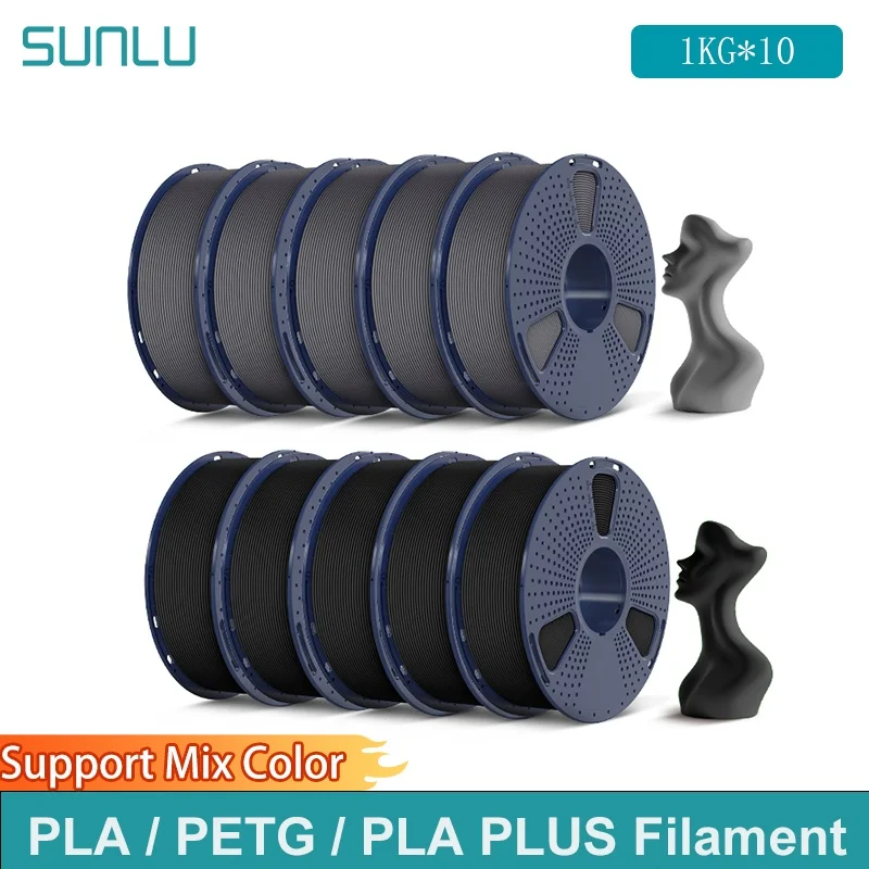 SUNLU 10KG 3D PLA/PETG/PLA PLUS/Clear Filament 1.75mm 10Roll 1KG 3D Printer Neatly Wound 3D Filament for 3D Printer& 3D Pen
SUNLU 10KG 3D PLA/PETG/PLA PLUS/Clear Filament 1.75mm 10Roll 1KG 3D Printer Neatly Wound 3D Filament for 3D Printer& 3D Pen