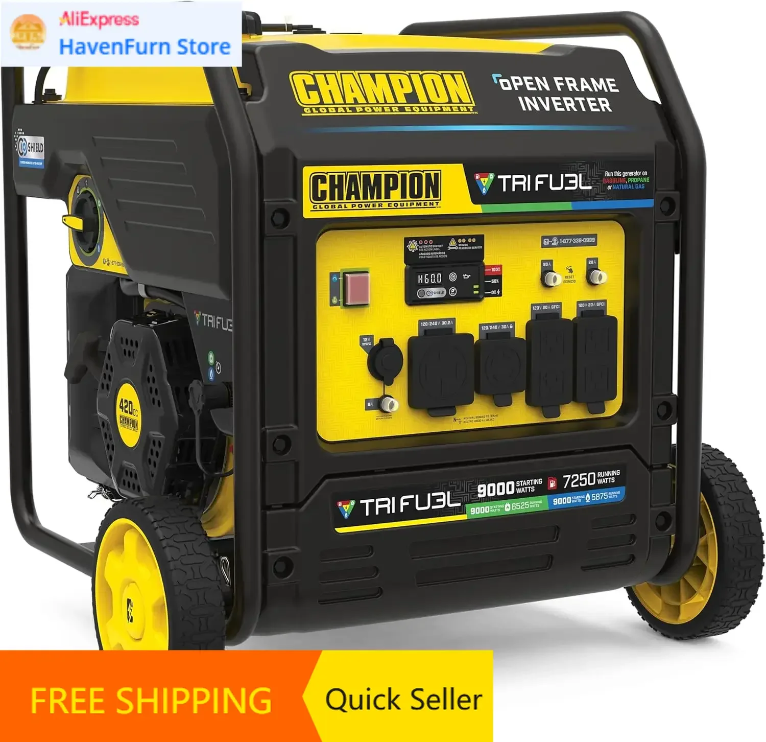 Горячая распродажа: 9000-ваттный инверторный генератор с электрозапуском, трехтопливный, для домашнего резервного питания, портативный, открытого типа, с технологией снижения шума и защитой от CO.
Горячая распродажа: 9000-ваттный инверторный генератор с электрозапуском, трехтопливный, для домашнего резервного питания, портативный, открытого типа, с технологией снижения шума и защитой от CO.