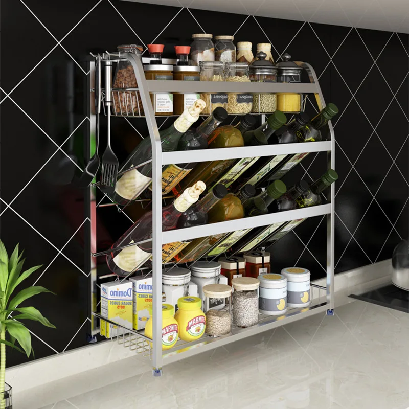 Kitchen Shelf 304 Stainless Steel Household Artifact Multifunctional Seasoning Kitchen Storage Rack Seasoning Shelf Storage
Kitchen Shelf 304 Stainless Steel Household Artifact Multifunctional Seasoning Kitchen Storage Rack Seasoning Shelf Storage