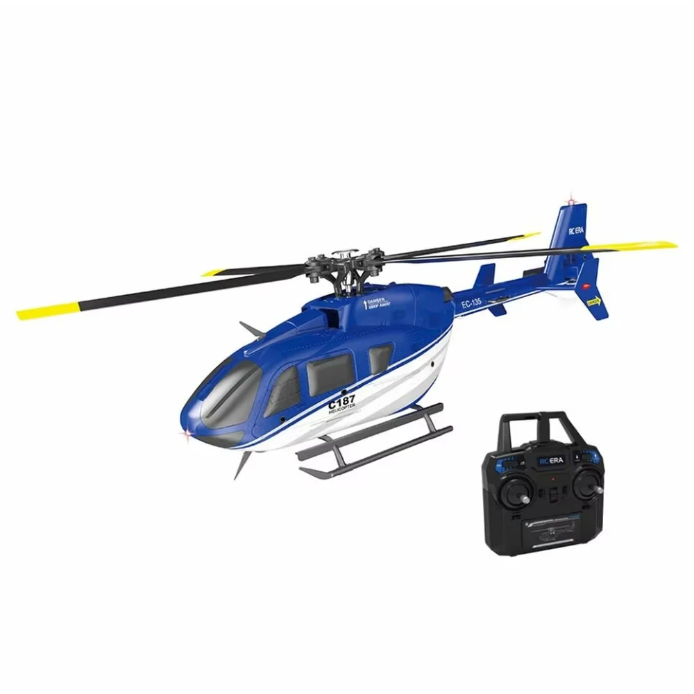 2.4G C187 RC Helicopter 4CH Single Blade EC-135 1/48 Scale 6-Axis Gyro Electric Flybarless Toys for Ault
2.4G C187 RC Helicopter 4CH Single Blade EC-135 1/48 Scale 6-Axis Gyro Electric Flybarless Toys for Ault