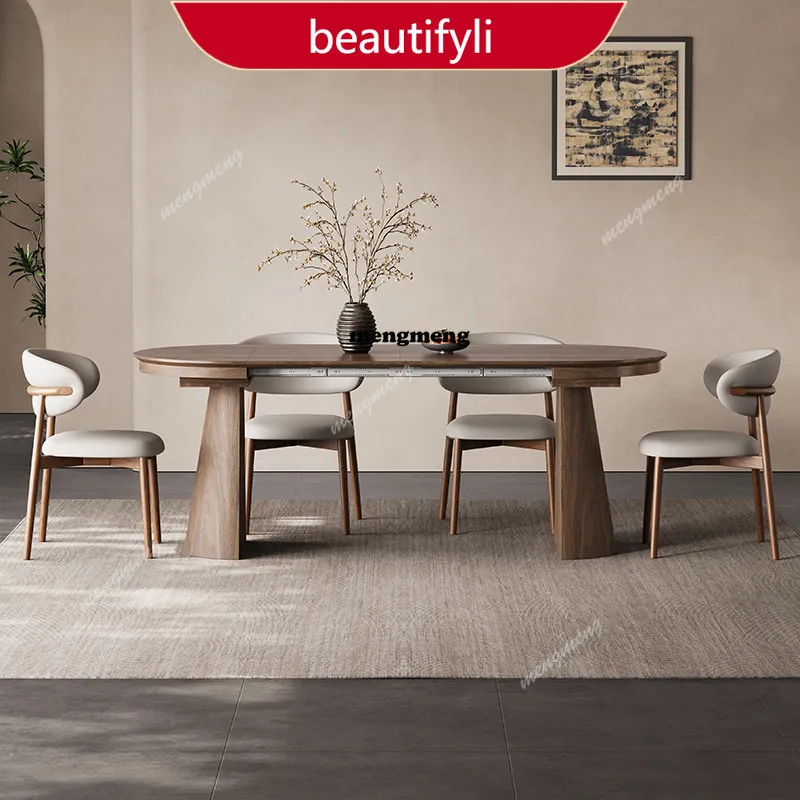 A38 Solid wood folding dining table, round retractable table, French restaurant, small home layout
A38 Solid wood folding dining table, round retractable table, French restaurant, small home layout