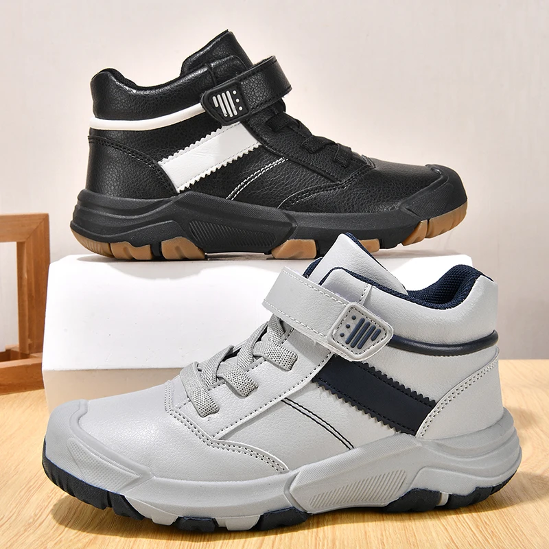 2025 New Boys Sneaker Children Ankle Boots Black Outdoor Walking Shoes PU Leather High Top Sneaker Kids Boys Sports Shoes
2025 New Boys Sneaker Children Ankle Boots Black Outdoor Walking Shoes PU Leather High Top Sneaker Kids Boys Sports Shoes