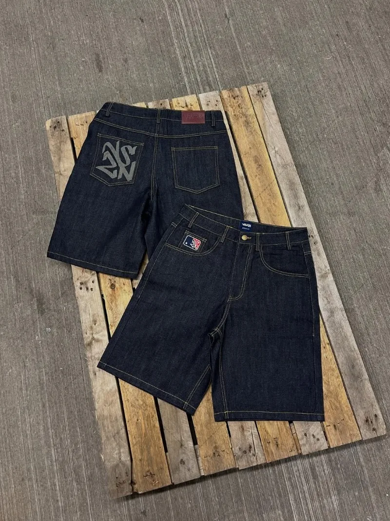 New American Retro Baggy Jeans Men Y2K Harajuku Gothic Washing Denim Shorts Women Trendy Streetwear Casual Straight Cutout Pants
New American Retro Baggy Jeans Men Y2K Harajuku Gothic Washing Denim Shorts Women Trendy Streetwear Casual Straight Cutout Pants