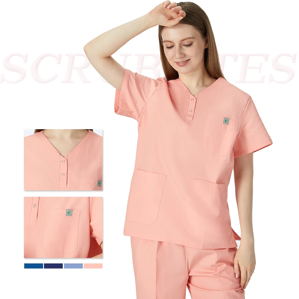 Pink Top and Pants Nursing Scrubs Set Mujer Comfortable Durable Medical Clothing Scrubs Uniforms Sets for Nurse Doctor 211
Pink Top and Pants Nursing Scrubs Set Mujer Comfortable Durable Medical Clothing Scrubs Uniforms Sets for Nurse Doctor 211
