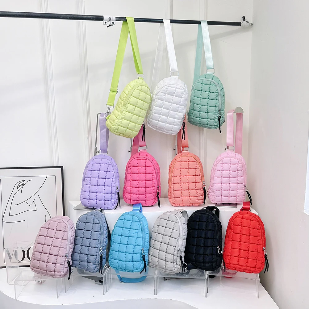 Women Travel Crossbody Bag Solid Color Quilted Fanny Pack Adjustable Strap Small Sling Bag Puffer Satchel Bag for Party Vacation
Women Travel Crossbody Bag Solid Color Quilted Fanny Pack Adjustable Strap Small Sling Bag Puffer Satchel Bag for Party Vacation