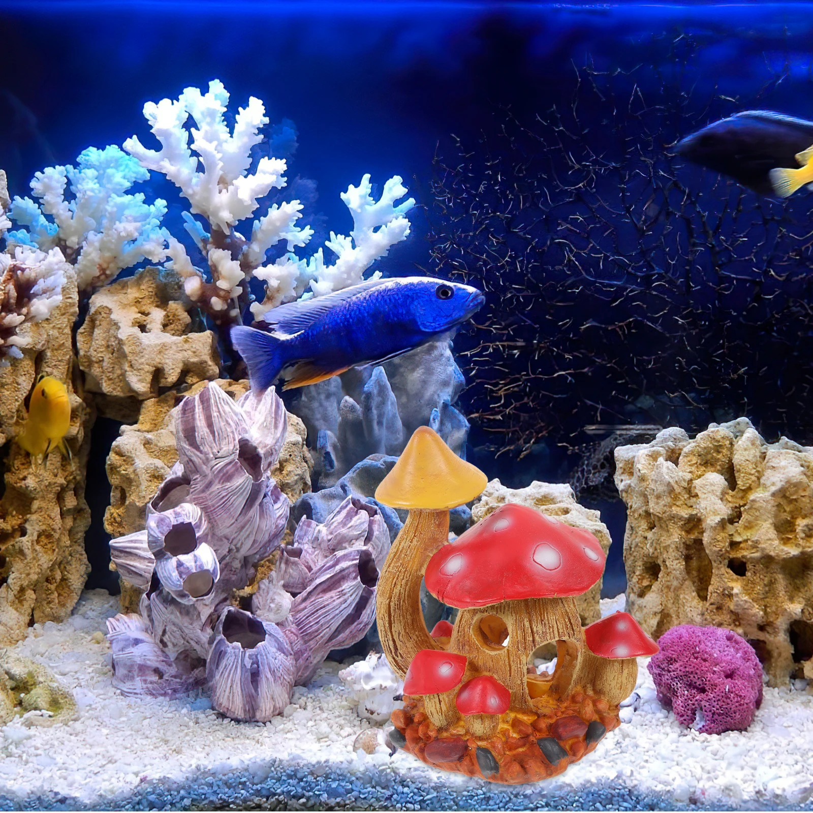 Resin Mushroom Aquarium Decoration Visually Stunning Landscape for Fish Shrimp Easy Maintenance Aquarium Hideout
Resin Mushroom Aquarium Decoration Visually Stunning Landscape for Fish Shrimp Easy Maintenance Aquarium Hideout